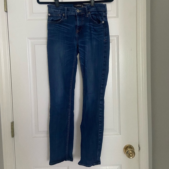 Express Mid Rise Skinny Jean, Medium Wash, Size 2 Short